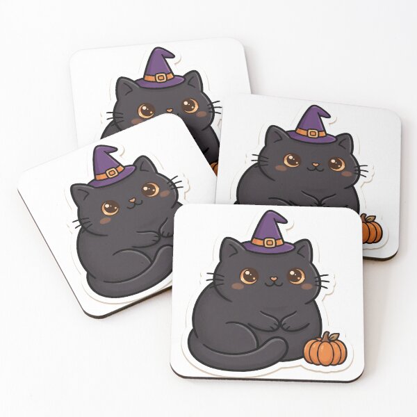Item preview, Cute Black Cat Witch Hat Pumpkin Halloween designed and sold by DofinaSur.