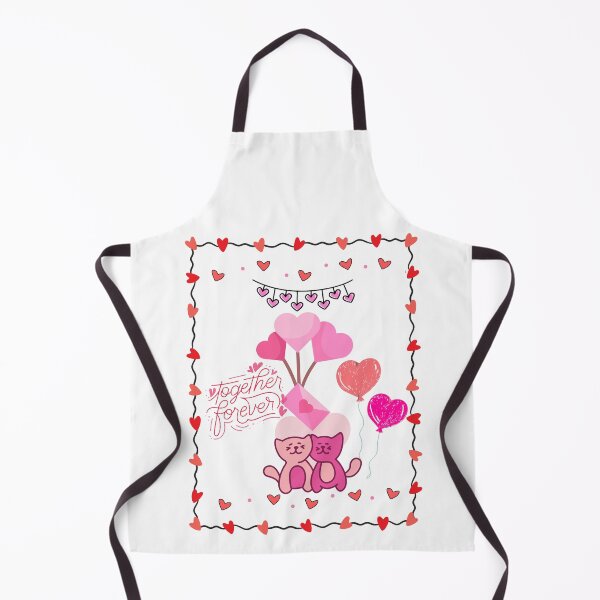 Item preview, Together Forever Cute Cats and Heart Balloons Love Design designed and sold by VibranPalette.