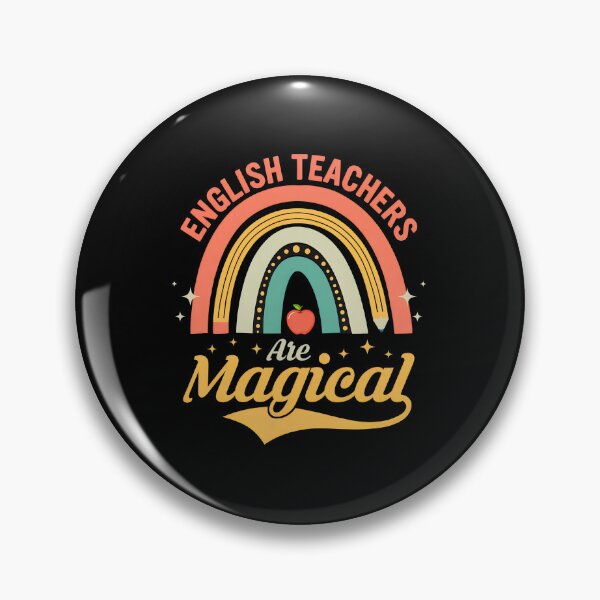 Item preview, English Teachers Are Magical Rainbow Apple Retro designed and sold by zeunerdzmowrisl.