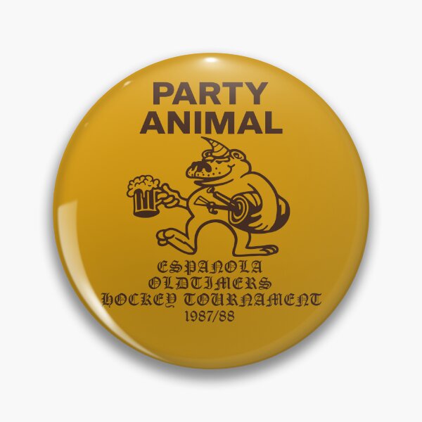 Artikelvorschau, Adults Party Animal Espanola Oldtimers Hockey Tournament 1987/ entworfen und verkauft von Eh Plus Designs.