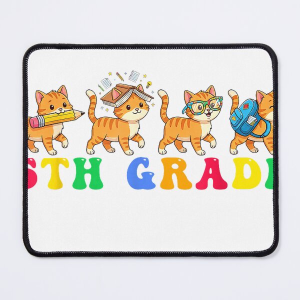 Item preview, Funny Cat Fifth Grade Back to School Teacher Student T-Shirt designed and sold by Caroodoo.