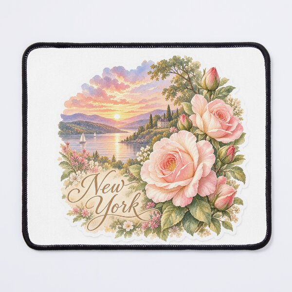 Item preview, New York Roses Lakes and Mountain Sunset designed and sold by Whimspired By Paxx.