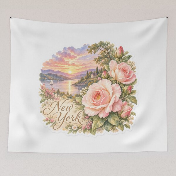 Item preview, New York Roses Lakes and Mountain Sunset designed and sold by Whimspired By Paxx.