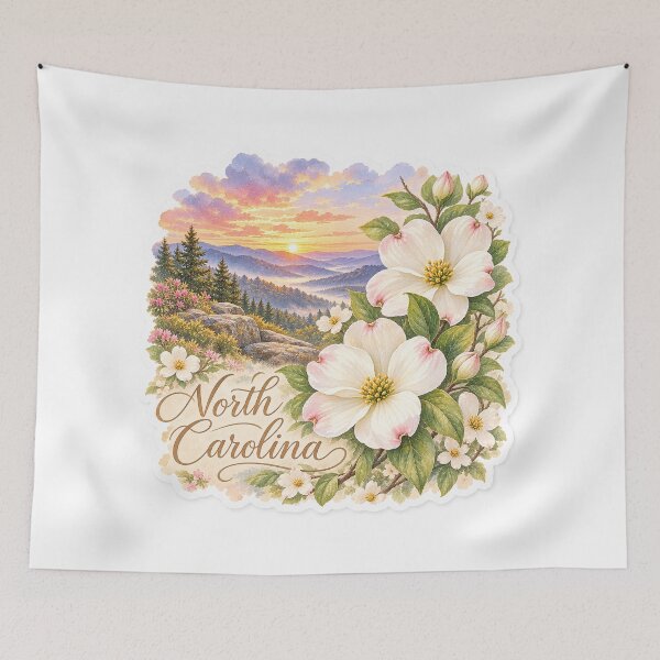 Item preview, North Carolina Dogwood Blue Ridge designed and sold by Whimspired By Paxx.