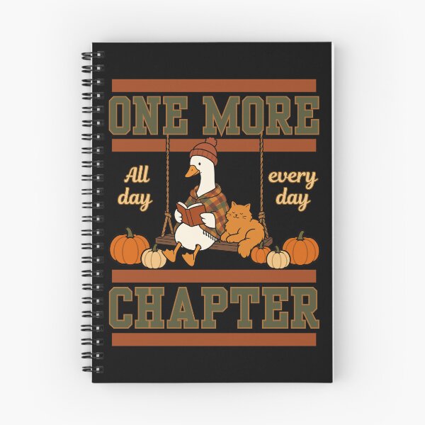 Item preview, Silly Goose Orange Cat Reading Books, One More Chapter, Booked for Fall Bookish Book Lover, Varsity designed and sold by Forevermore.