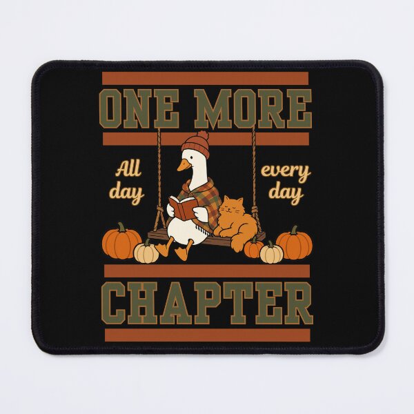 Item preview, Silly Goose Orange Cat Reading Books, One More Chapter, Booked for Fall Bookish Book Lover, Varsity designed and sold by Forevermore.