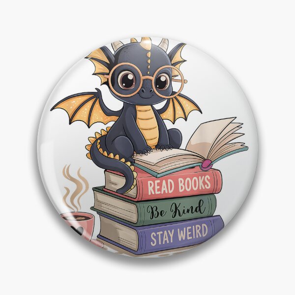 Item preview, Funny Dragon Read Books Be Kind Stay Weird Book Lover T-Shirt designed and sold by Merch Tees.