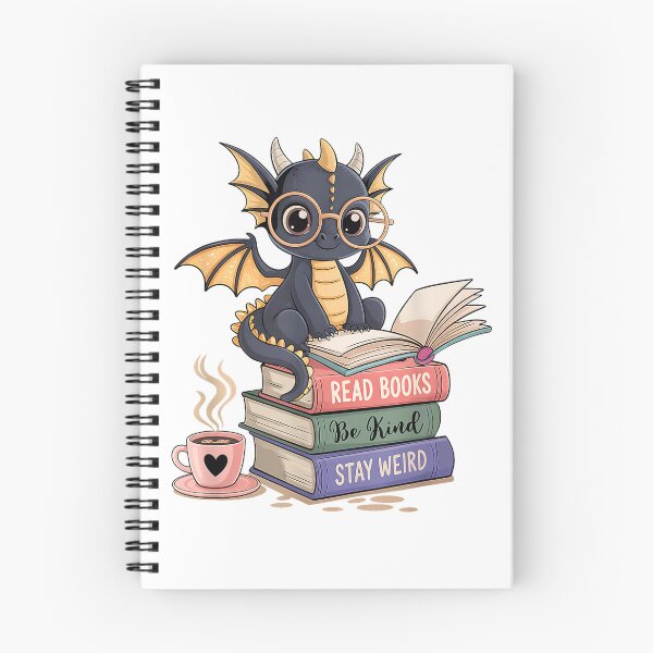 Item preview, Funny Dragon Read Books Be Kind Stay Weird Book Lover T-Shirt designed and sold by Merch Tees.