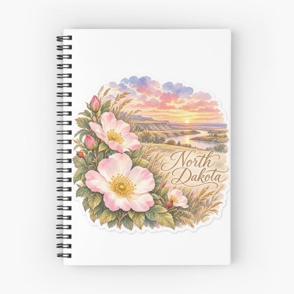 Item preview, North Dakota Wild Prairie Roses Badlands designed and sold by Whimspired By Paxx.