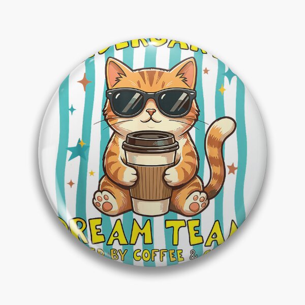 Item preview, Funny Kindergarten Dream Team Cat Coffee Teacher T-Shirt designed and sold by josumitofc.