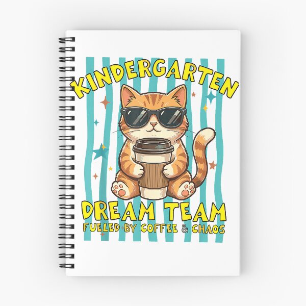 Item preview, Funny Kindergarten Dream Team Cat Coffee Teacher T-Shirt designed and sold by josumitofc.