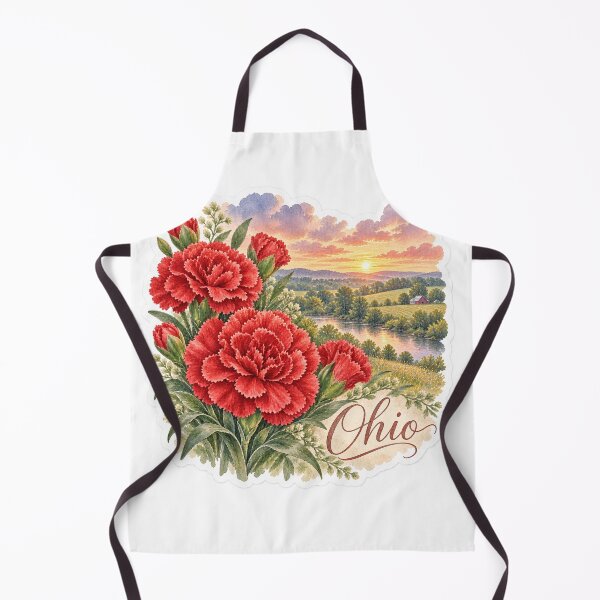 Item preview, Ohio Scarlet Carnations Country River designed and sold by Whimspired By Paxx.