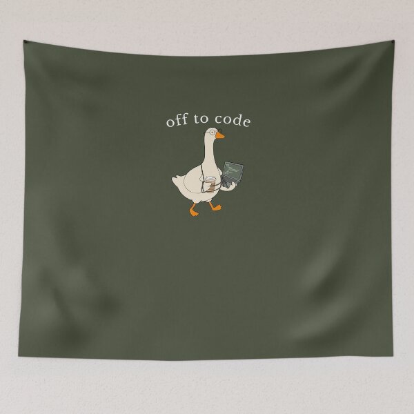 Item preview, Off To Code Funny Programmer Goose Coding Humor designed and sold by FreshVibe Prints.