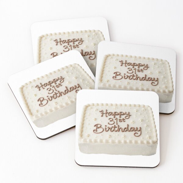 Item preview, Happy 31st birthday 31 cute adorable cake party vanilla white kawaii designed and sold by CheeseBlueprint.