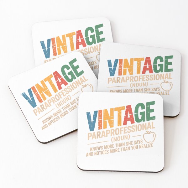 Item preview, Funny Paraprofessional Teacher Vintage Style 60s 70s 80s T-Shirt designed and sold by FandMdesign.