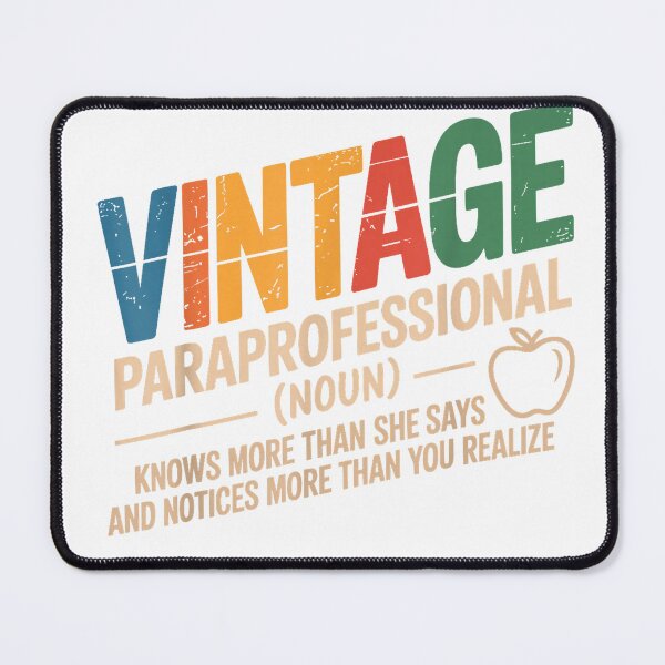 Item preview, Funny Paraprofessional Teacher Vintage Style 60s 70s 80s T-Shirt designed and sold by FandMdesign.