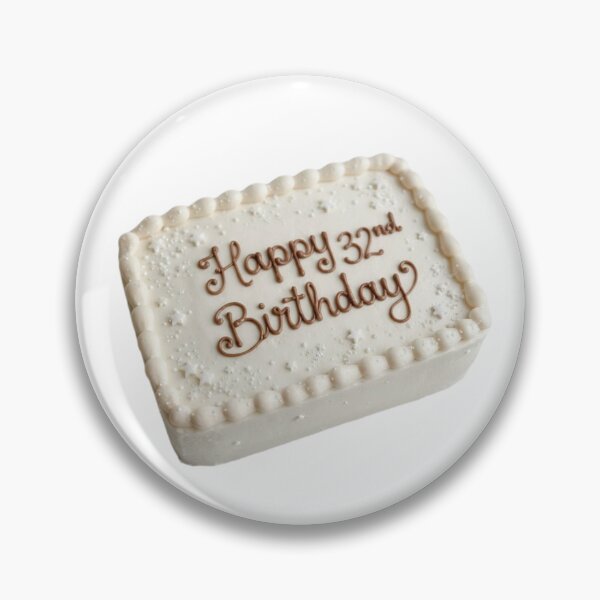 Item preview, Happy 32nd birthday 32 cute adorable cake party vanilla white kawaii designed and sold by CheeseBlueprint.