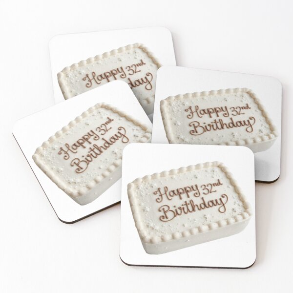 Item preview, Happy 32nd birthday 32 cute adorable cake party vanilla white kawaii designed and sold by CheeseBlueprint.