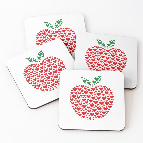 Item preview, Funny Teacher Apple with Hearts School T-Shirt designed and sold by Stickerbynp1.
