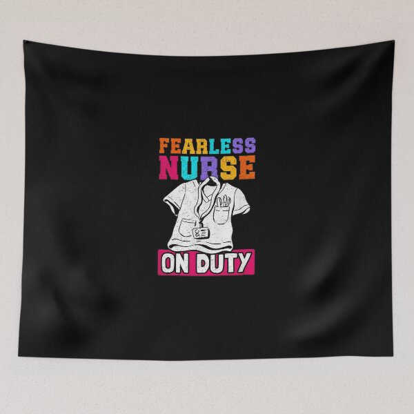 Item preview, Fearless Nurse On Duty Retro Graphic designed and sold by zeunerdzmowrisl.