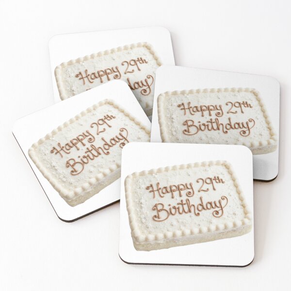 Item preview, Happy 29th birthday 29 cute adorable cake party vanilla white kawaii designed and sold by CheeseBlueprint.