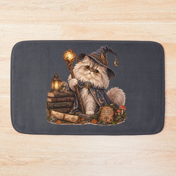 Item preview, Cute Persian Cat Wizard Gandalf Halloween designed and sold by NoExcusesTraveller .