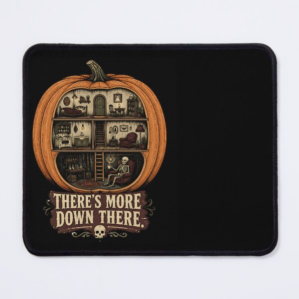Item preview, There’s More Down There – Surreal Pumpkin Haunted House designed and sold by CalmDownZone ⭐️⭐️⭐️⭐️⭐️.