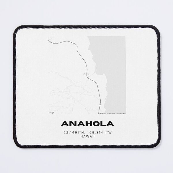 Item preview, Anahola Kauai Map | Minimalist North Shore Hawaii Location Design designed and sold by RM-Journey.