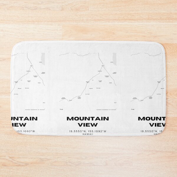 Item preview, Mountain View Hawaii Map | Minimalist Big Island Location Design designed and sold by RM-Journey.