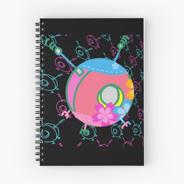 Item preview, Cute Robot Donut Flower Spaceship Character designed and sold by MigWhimsy.