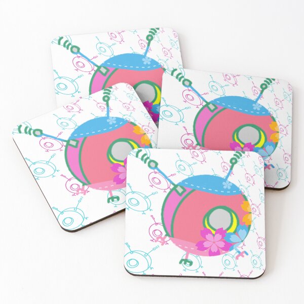 Item preview, Cute Robot Donut Flower Spaceship Character designed and sold by MigWhimsy.