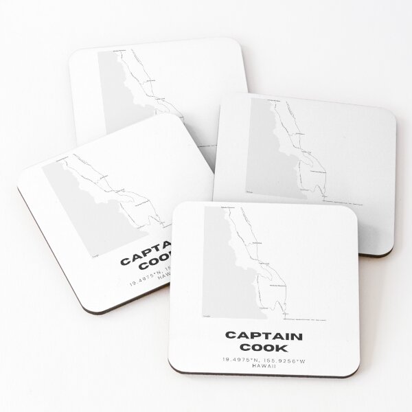 Item preview, Captain Cook Hawaii Map | Minimalist South Kona Location Design designed and sold by RM-Journey.