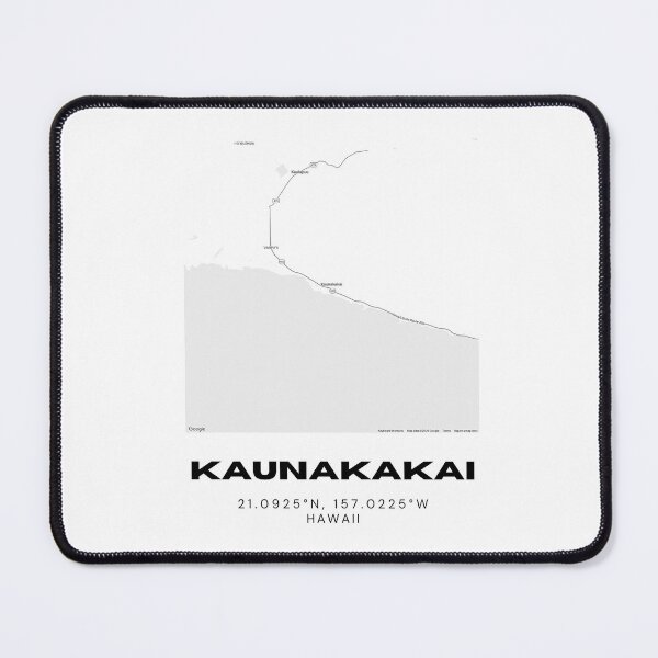 Item preview, Kaunakakai Molokai Map | Minimalist Hawaii Location Design designed and sold by RM-Journey.