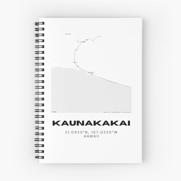 Item preview, Kaunakakai Molokai Map | Minimalist Hawaii Location Design designed and sold by RM-Journey.