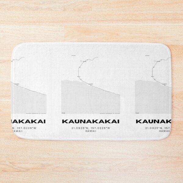 Item preview, Kaunakakai Molokai Map | Minimalist Hawaii Location Design designed and sold by RM-Journey.