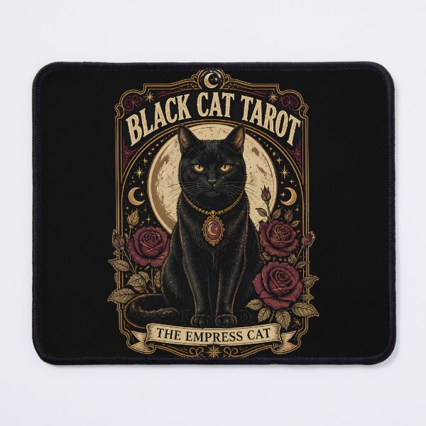 Item preview, BLACK CAT TAROT The Empress Cat Halloween Vintage Screen Print designed and sold by RoyesButler.