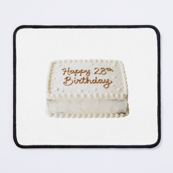 Item preview, Happy 28th birthday 28 cute adorable cake party vanilla white kawaii designed and sold by CheeseBlueprint.