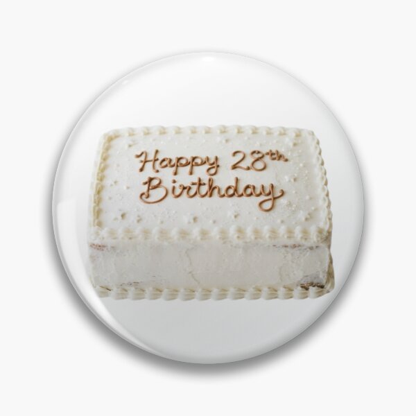 Item preview, Happy 28th birthday 28 cute adorable cake party vanilla white kawaii designed and sold by CheeseBlueprint.