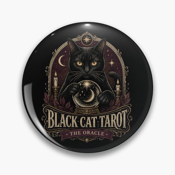 Item preview, BLACK CAT TAROT The Oracle Halloween Gothic Engraving designed and sold by RoyesButler.