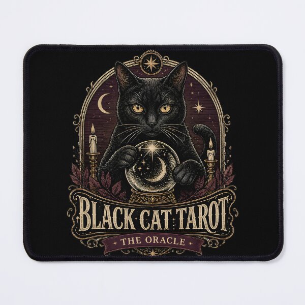 Item preview, BLACK CAT TAROT The Oracle Halloween Gothic Engraving designed and sold by RoyesButler.