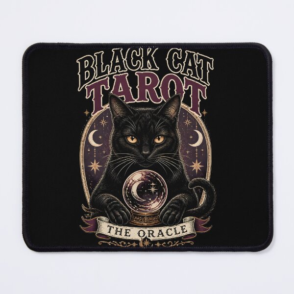 Item preview, BLACK CAT TAROT The Oracle Halloween Vintage Screen Print designed and sold by RoyesButler.