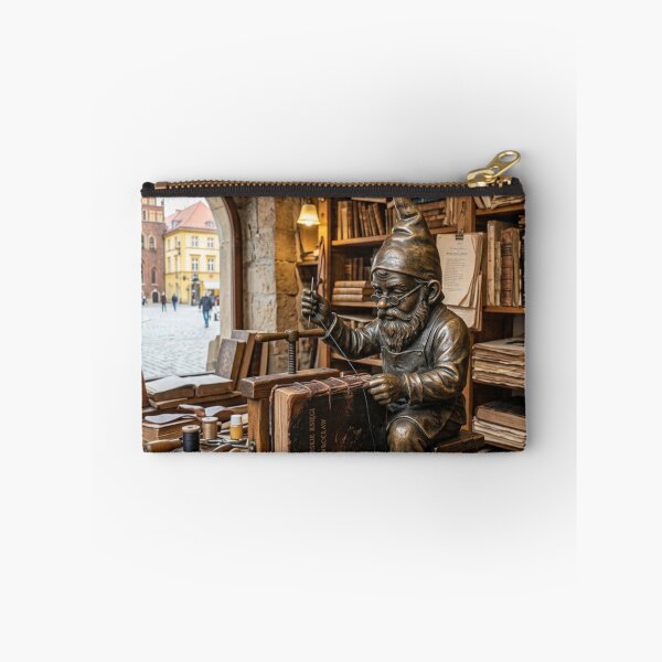Item preview, Bookbinder Workshop Gnome Art Print – Cozy Librarian Gift, Poland Travel Decor designed and sold by Purrfecta.