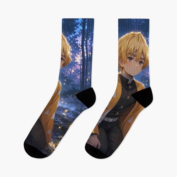 Item preview, Zenitsu Agatsuma Demon Slayer Firefly Forest Evening designed and sold by SolenneAzur.