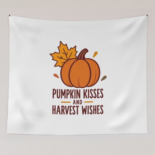 Item preview, Pumpkin kisses and Harvest wishes   designed and sold by LuveraxArt.