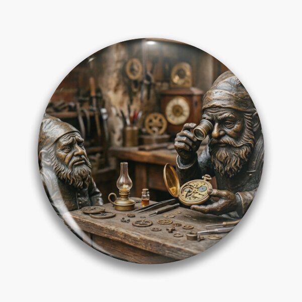 Item preview, Watchmaker Workshop Gnome Art Print – Charming Watch Lover Gift, Poland Travel Decor designed and sold by Purrfecta.
