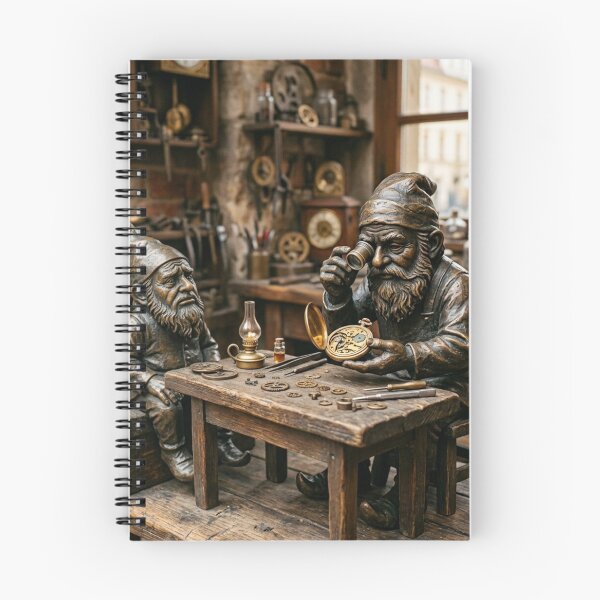 Item preview, Watchmaker Workshop Gnome Art Print – Charming Watch Lover Gift, Poland Travel Decor designed and sold by Purrfecta.