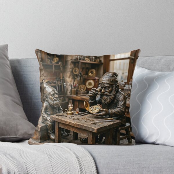 Item preview, Watchmaker Workshop Gnome Art Print – Charming Watch Lover Gift, Poland Travel Decor designed and sold by Purrfecta.