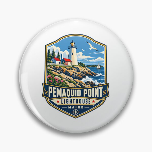 Item preview, Pemaquid Point Lighthouse Maine Vacation Travel Souvenir designed and sold by Star3NowForMe.