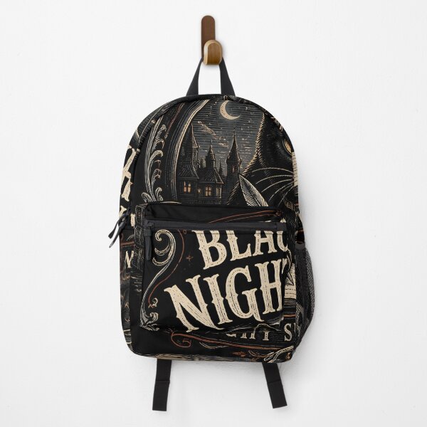 Item preview, BLACK CAT NIGHT SHIFT Night Shift Crew Halloween Gothic Engraving designed and sold by LiviuGligoros.