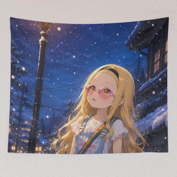 Item preview, Marina Kirarazaka Takopi Original Sin Quiet Snowy Village Night designed and sold by SolenneAzur.